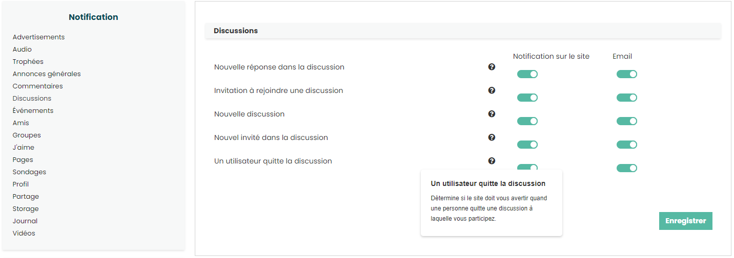 parametres notifications